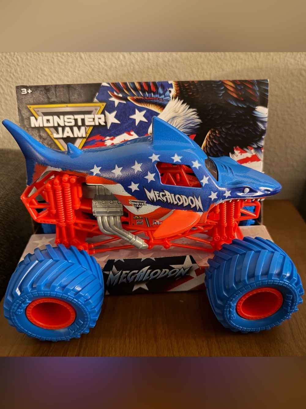 Megalodon Kids Monster Truck Toy - stars & stripes